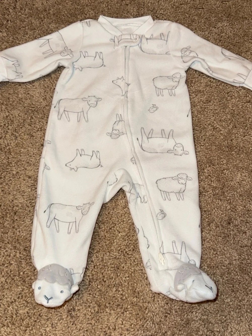 Kids Footed One-Piece Pajama - Animal Print
